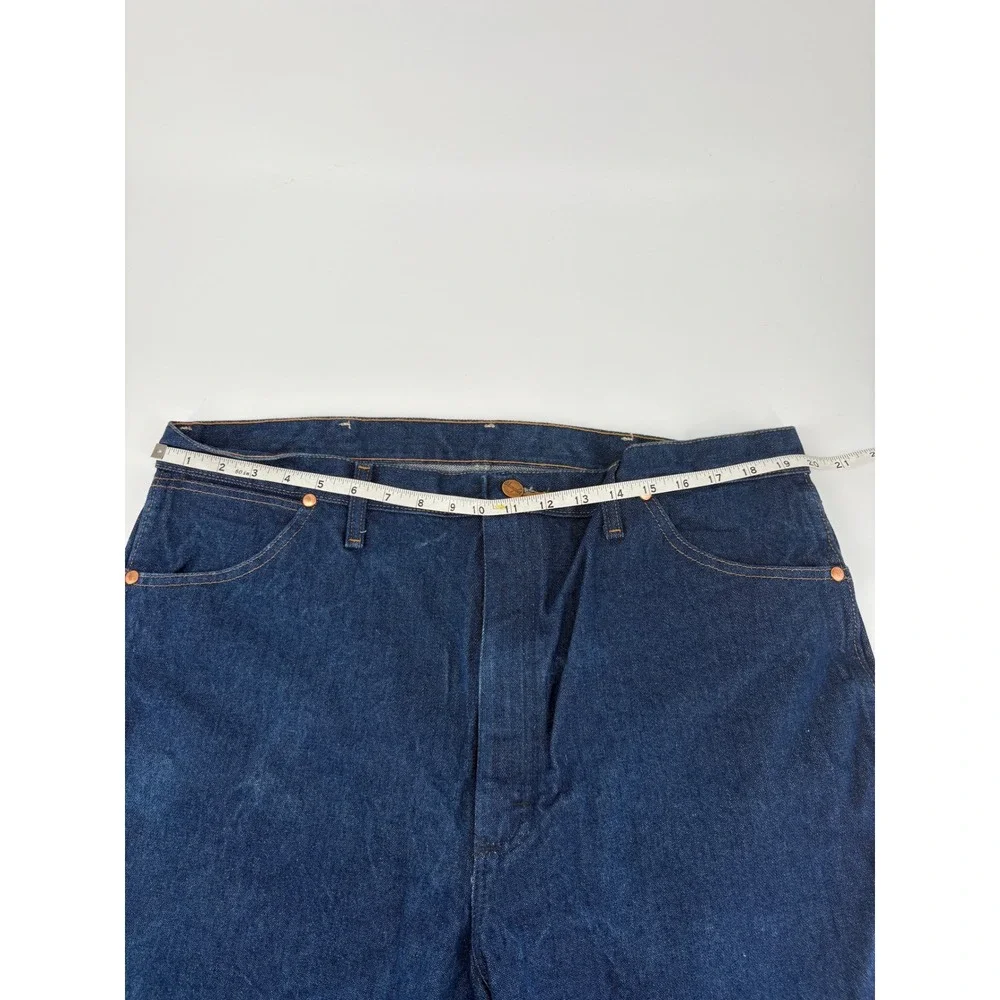 Wrangler 13MWZ Cowboy Cut Jeans Mens 40x38 Indigo Blue High Rise Stacked Western